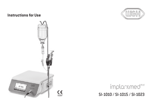 Instructions for Use  SI-1010 / SI-1015 / SI-1023  