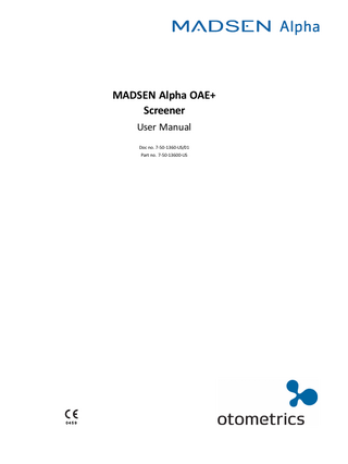 MADSEN Alpha OAE+ Screener User Manual Rev 01