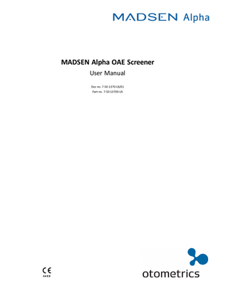 MADSEN Alpha OAE Screener User Manual Rev 01