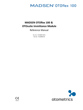 MADSEN OTOflex 100 and OTOsuite Immittance Module Reference Manual Release date Feb 2015
