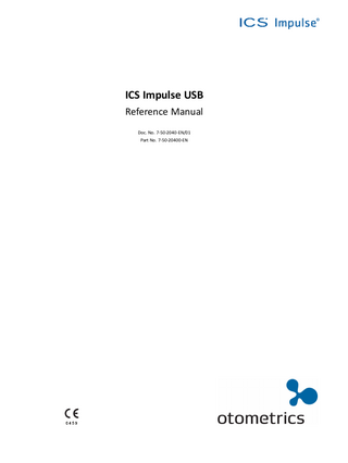 otometrics ICS Impulse USB Reference Manual Rev 01