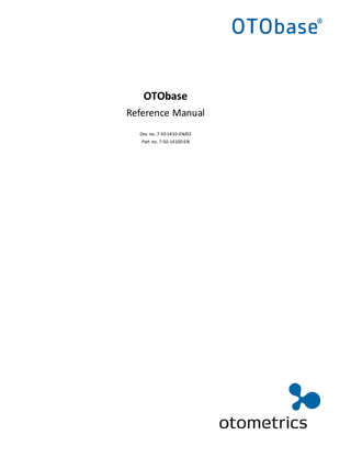 otometrics OTObase Reference Manual Rev 02 Nov 2014