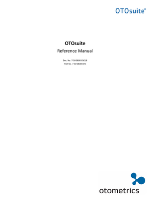 OTOsuite Reference Manual Rev 18 Jan 2015