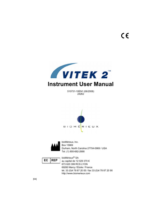 VITEK 2 Insrument User Manual June 2008