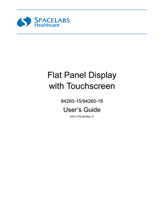 Flat Panel Display with Touchscreen (94260-15 and 18)Users Guide Rev C