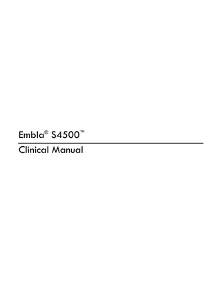 Embla® S4500™ Clinical Manual  