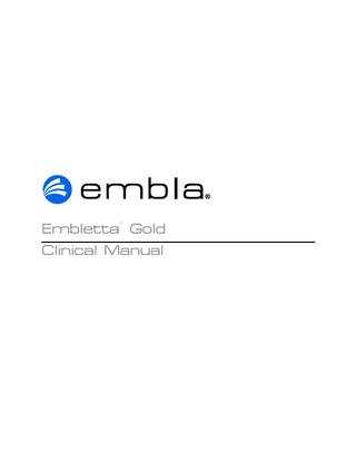 Embletta® Gold Clinical Manual  