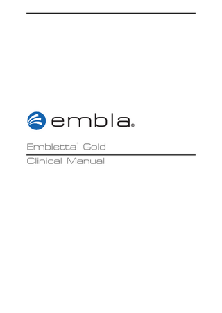 embla Embletta® Gold Clinical Manual  ®  