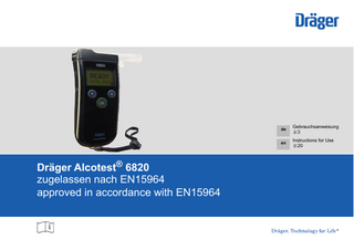 Dräger Alcotest 6820 Instructions for Use Edition 02 Aug 2014