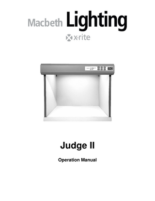Judge II Operation Manual  