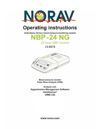 Norav NBP 24 NG Operating Instructions Rev 2.0 Jan 2010