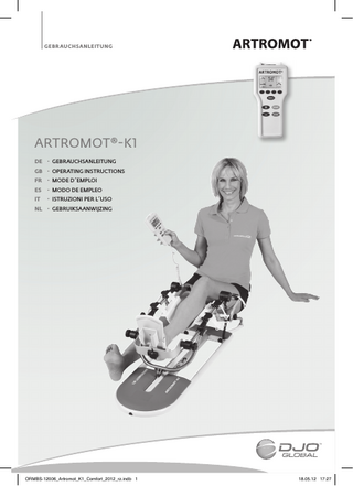 ARTROMOT-K1 Operating Instructions March 2012