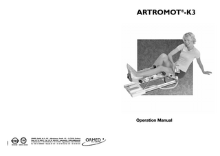 ARTROMOT-K3 Operation Manual