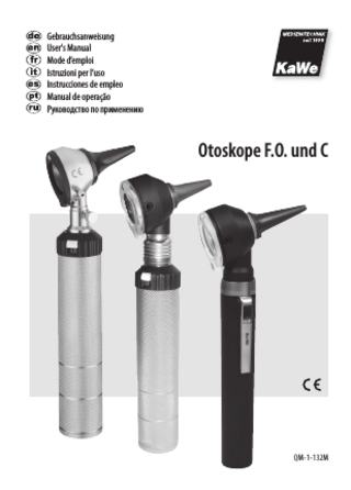 Otoskope F.O. und C Users Manual June 2014