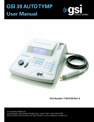 GSI 39 User Manual Rev E