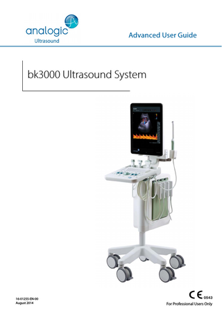 bk3000 Ultrasound System Advanced User Guide Aug 2014