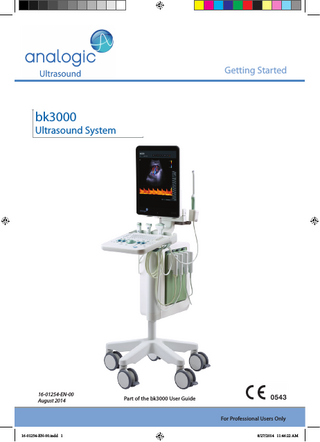 bk3000 Ultrasound System Getting Started Aug 2014