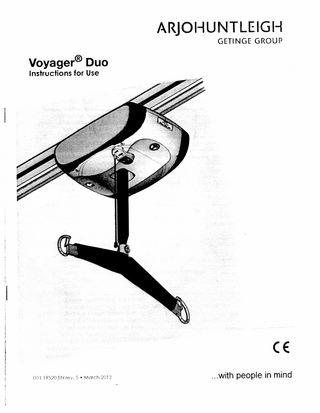 ARJOHUNTLEIGH Voyager Duo Instructions for Use March 2012