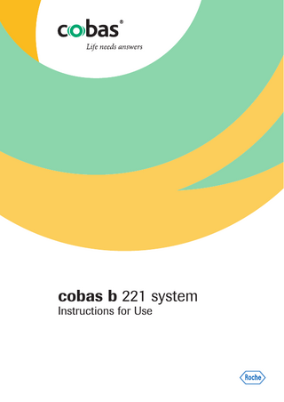 cobas b 221 Instructions for Use Ver 10.0 April 2009