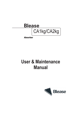 CA1kg and CA2kg Absorber User & Maintenance Manual Issue 1 Feb 2000