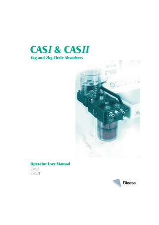 CASI & CASII Circle Absorbers Operator User Manual Issue 1 Oct 2003