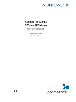 AURICAL HIT and the OTOsuite HIT Module Reference Manual March 2015