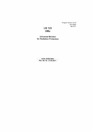 LB123 UMo User and Service Manual ver 3.04 Rev 3 March 2011