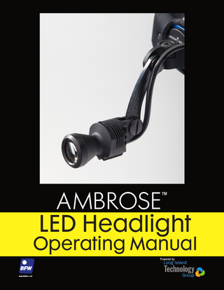 Ambrose LED Headlight Operating Manual Rev 4 May 2015