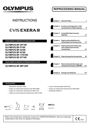 EVIS EXERA III BRONCHOVIDEOSCOPE Reprocessing Manual