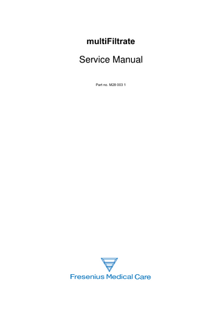 multiFiltrate Service Manual March 2007