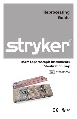 Reprocessing Guide  45cm Laparoscopic Instruments Sterilization Tray 0250015704  