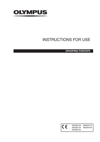 GRASPING FORCEPS Instructions for Use
