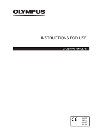 GRASPING FORCEPS Instructions for Use