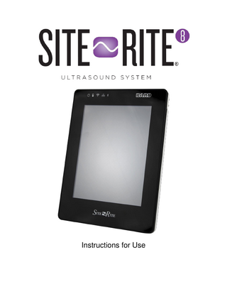 Site-Rite 8 Ultrasound System Instructions for Use Rev Nov 2015
