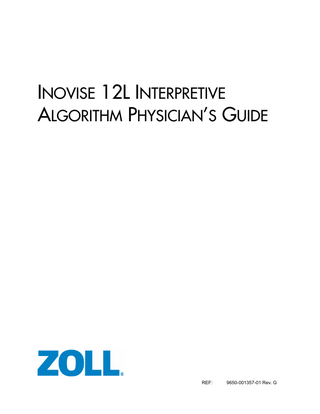 Inovise 12L Interpretive Algorithm Physicians Guide Rev G 