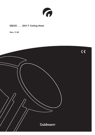 GH1 F Ceiling Hoist User Manual Ver 11.00 Oct 2018