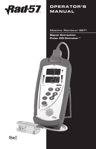 Rad-57 Signal Extraction Pulse CO-Oximeter Operators Manual Feb 2016