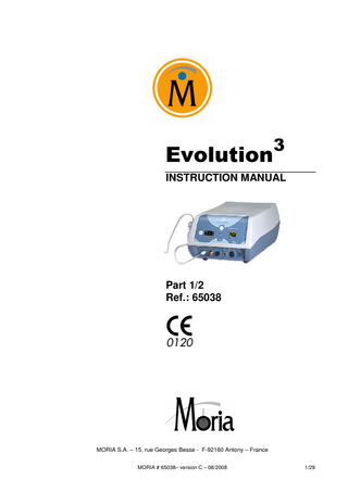 Evolution3 Instruction Manual Part 1or 2 Ver C Aug 2008