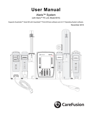 Alaris System Model 8015 with Alaris PC Unit User Manual Nov 2014