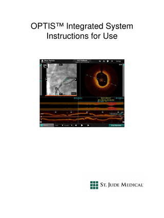 OPTIS Integrated System Instructions for Use April 2014