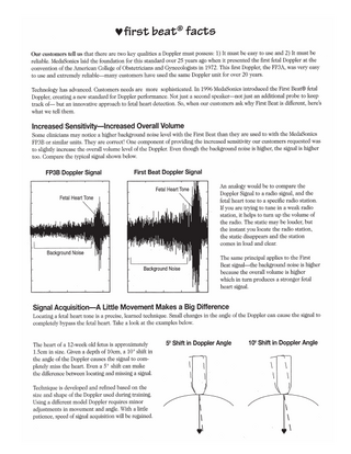 First Beat Fetal Doppler Facts Guide March 2006