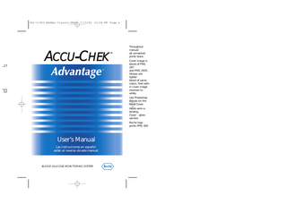 Accu-Chek Advantage 1 Users Manual Model 870