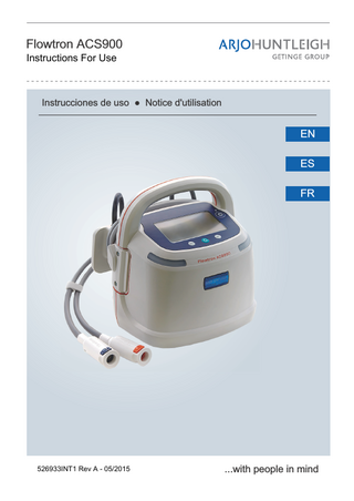 ARJOHUNTLEIGH FLOWTRON ACS900 Instructions for Use Rev A May 2015