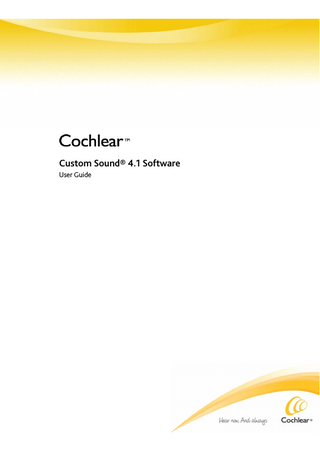 Custom Sound 4.1 Software User Guide 4.1 June 2014
