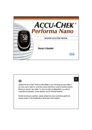 Accu-Chek Performa Nano Owner's Booklet