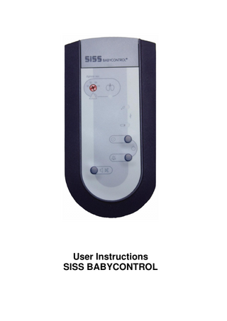 SiSS BABYCONTROL User Instructions Sept 2014