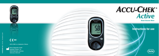 Accu‑Chek Active blood glucose meter Instructions for Use