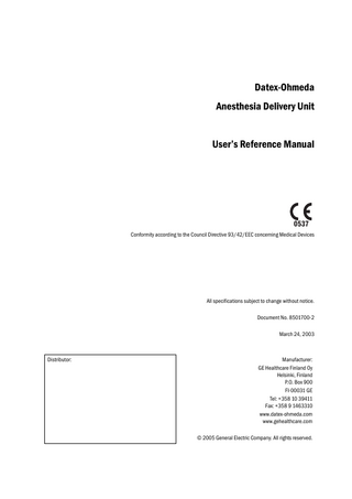 ADU Users Reference Manual March 2003