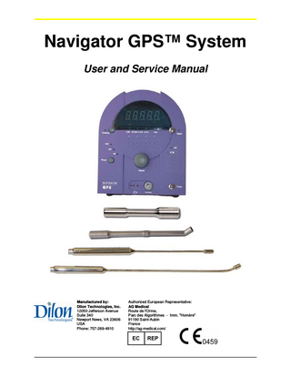 Navigator GPS System User and Service Manual April 2016