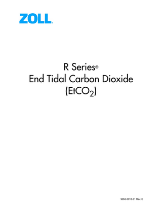 R Series End Tidal Carbon Dioxide (EtCO2) ®  9650-0915-01 Rev. E  